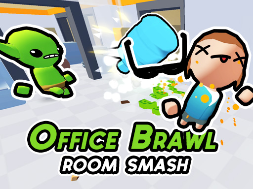Office Brawl - Room Smash game screenshot — wrecking a room full of office furniture
