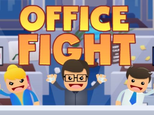 Office Fight game screenshot — coworkers brawling across the open-plan floor