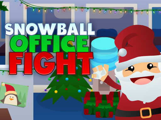 Snowball Office Fight game screenshot — holiday snowball war across the cubicles